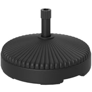 Fillable Parasol Base for Stable Outdoor Shade, Fit 32-38mm Poles, Fill With Water or Sand, Black Outsunny
