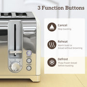 Retro Kettle and Toaster Set 3000W Fast Boil and Even Toasting Ideal for Breakfast Cream