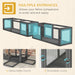 Extra Long Wooden Cat Tunnel 250cm With 8 Doors L Shape or Rectangle Outdoor Enclosure by PawHut
