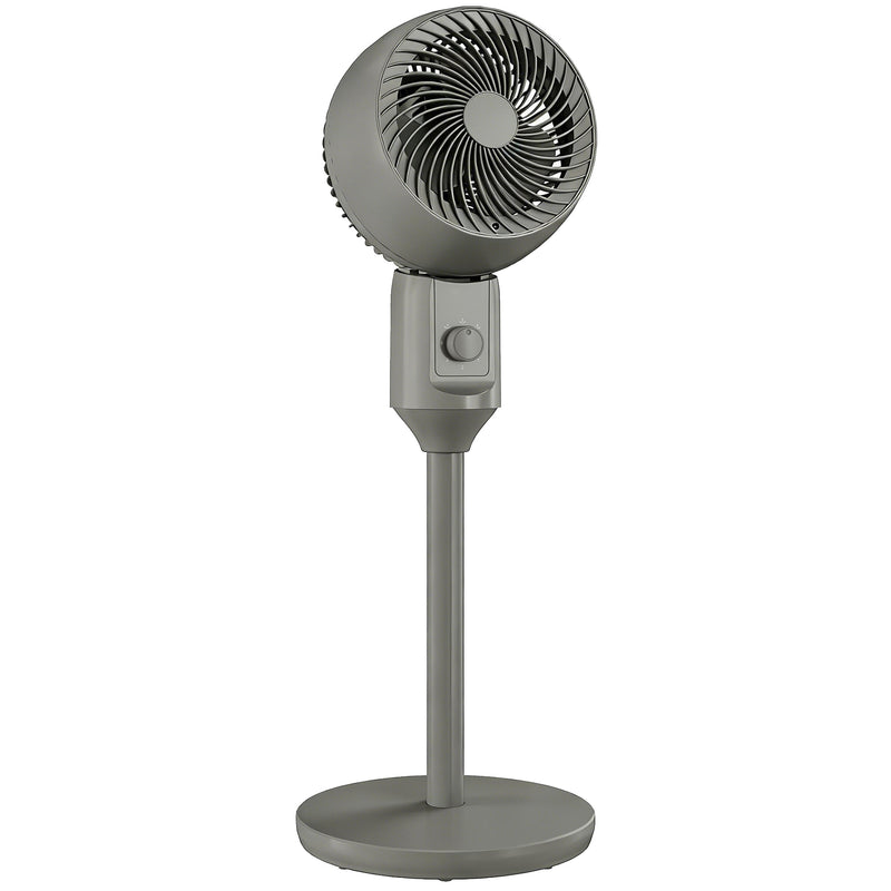 Oscillating Floor Fan with Adjustable Airflow for Home or Office Cooling Grey AOSOM