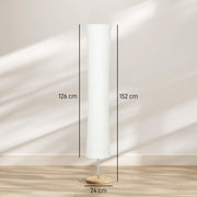 Floor lamp with dimensions shown: 152 cm total height, 126 cm shade height and 24 cm base width