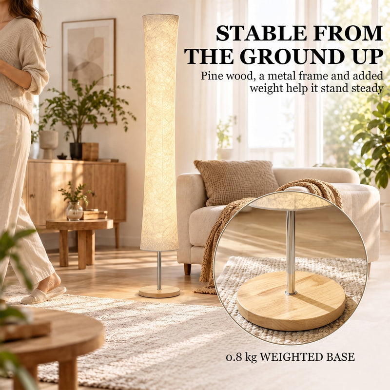 Pine wood base and metal pole with a 0.8 kg weighted base callout