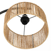 Inside of the woven paper rope shade showing the bulb socket