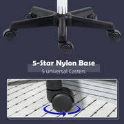 Adjustable Swivel Salon Chair with Padded Seat and Wheels for Hairdressers and Spas, Black