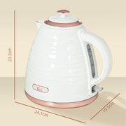 Cream 3kW Rapid Boil Honeycomb Kettle Fast Heating Energy Efficient by HOMCOM
