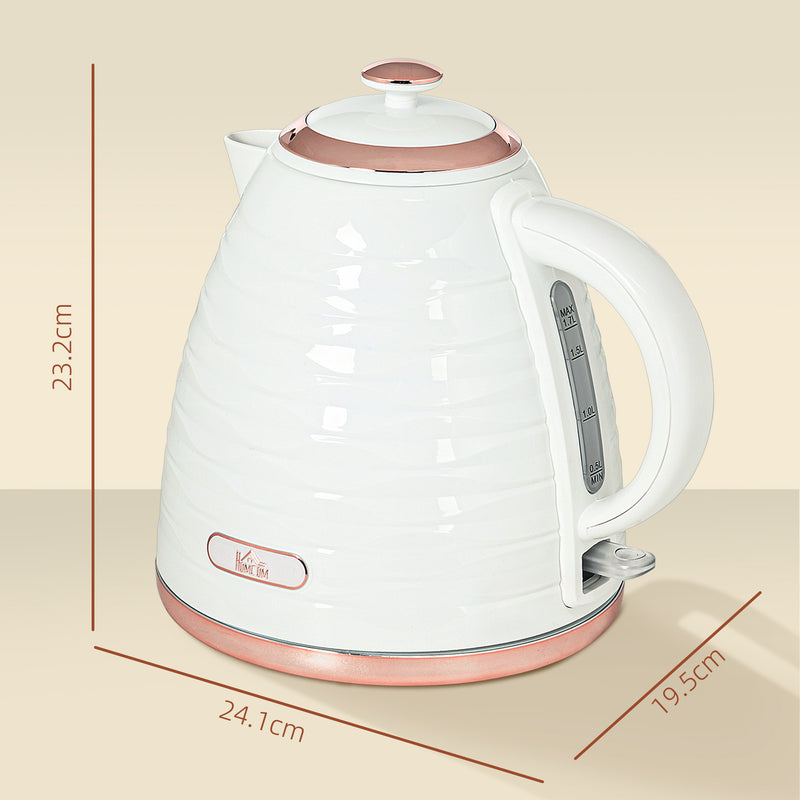 Cream 3kW Rapid Boil Honeycomb Kettle Fast Heating Energy Efficient by HOMCOM