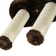 Wall Mounted Cat Shelves with Hammock Nest and Scratching Post for Climbing Fun Brown