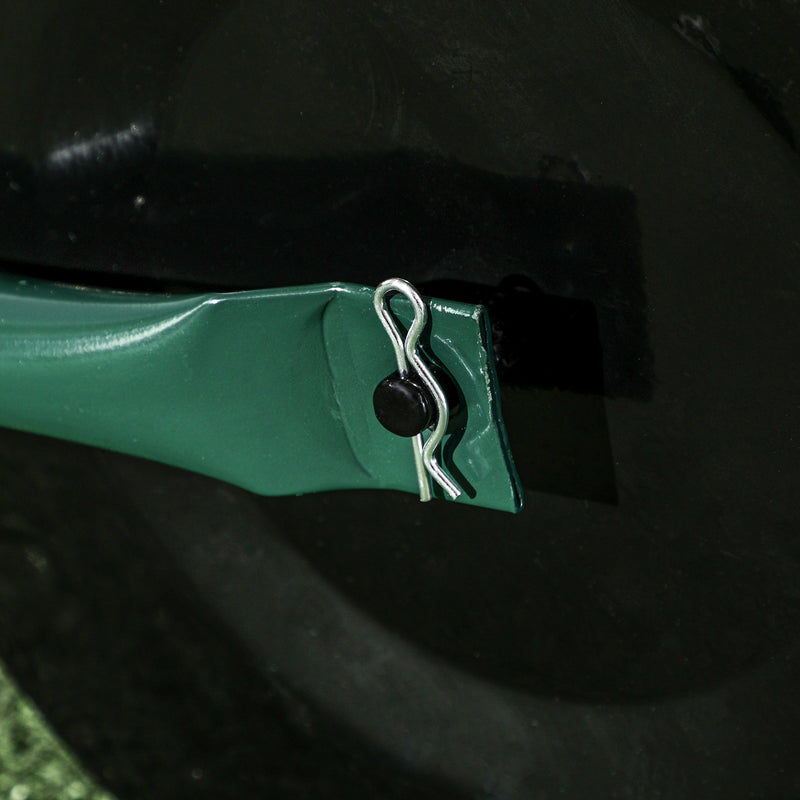 38L Fillable Steel Lawn Roller for Garden and Grass Care Dark Green by Outsunny