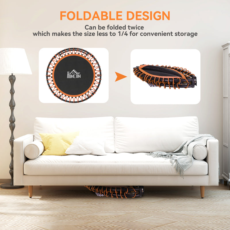 Mini Orange Kids Trampoline with Adjustable Handle and Steel Frame by Outsunny AOSOM