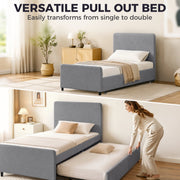 Pull-out guest bed frame - Dark Grey