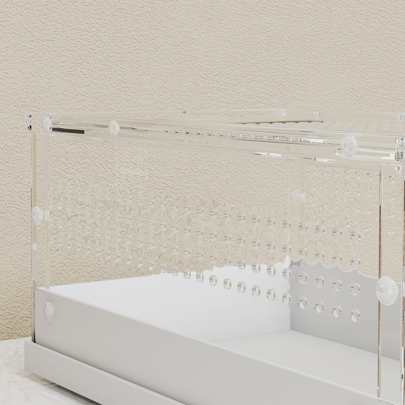 Acrylic Reptile Terrarium with Sliding Top and Vents for Snakes and Geckos Clear AOSOM