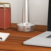 Cordless LED Touch Table Lamp with Rechargeable Battery for Bedroom or Office Use, Silver