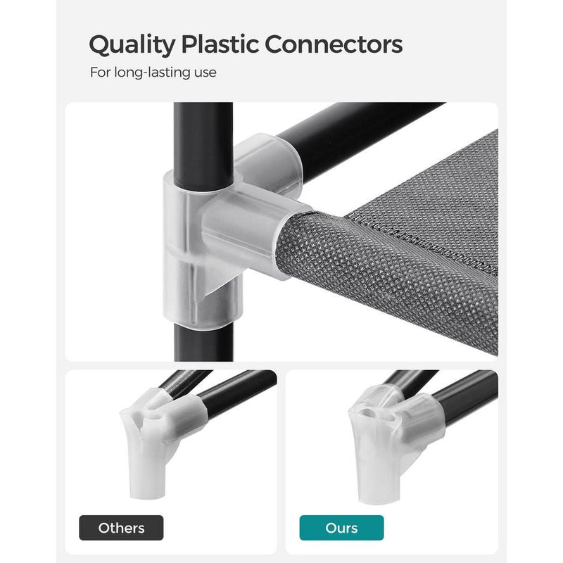 Songmics Grey Portable Wardrobe 45x127x176cm, 2 Rails