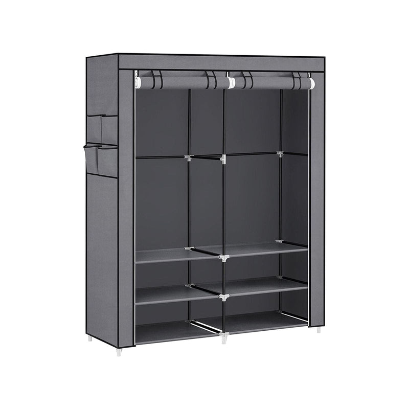 Songmics Grey Portable Wardrobe 45x127x176cm, 2 Rails