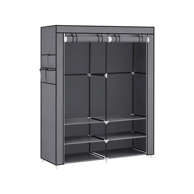 Songmics Grey Portable Wardrobe 45x127x176cm, 2 Rails Songmics