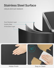 Removable plastic inner buckets lifted out of kitchen bin