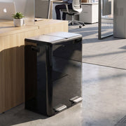 HOMCOM double pedal bin in a modern home office setting