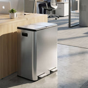 HOMCOM 2 x 30L double kitchen bin in a modern office breakout area