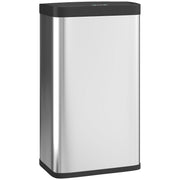 45L Motion Sensor Kitchen Bin with Soft Close Lid for Home or Office Use Silver AOSOM