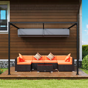 Grey 3 x 3m Outdoor Pergola with Retractable Canopy for Garden or Patio by Outsunny