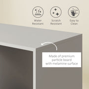 Grey Open Wardrobe on Wheels with Clothes Rail and Shelves for Bedroom Storage by HOMCOM