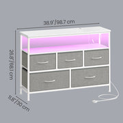 Dimensions diagram showing the dresser at 98.7 x 30 x 68.1 cm