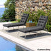 Dark Grey Sun Lounger Cushions Set of 2 190x56x10cm Thick UPF20+ Fabric by Outsunny