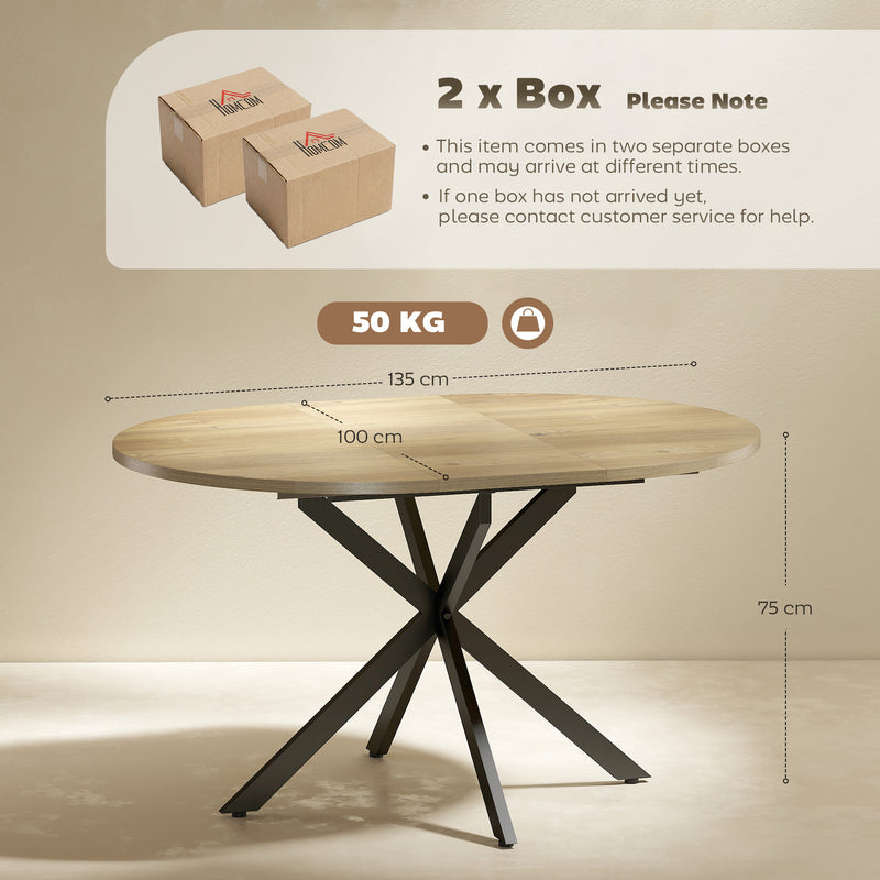 Extendable Dining Table for Flexible Family Meals with Easy Butterfly Leaf Natural Wood Black
