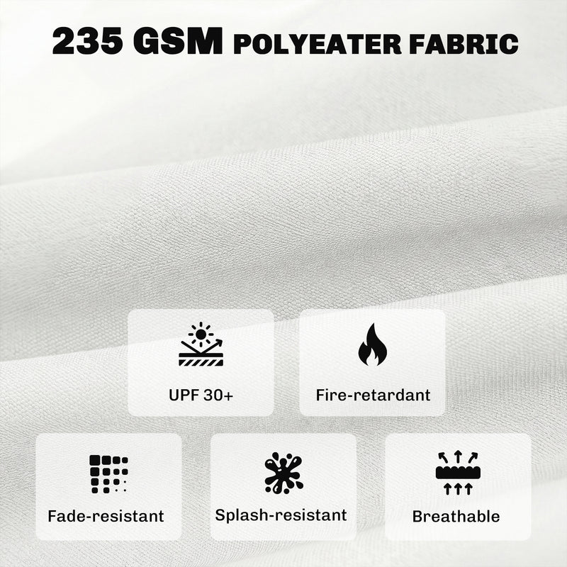 Outdoor Seat Cushions Set of 4 for Pressure Relief and Safer Garden Chairs White Outsunny