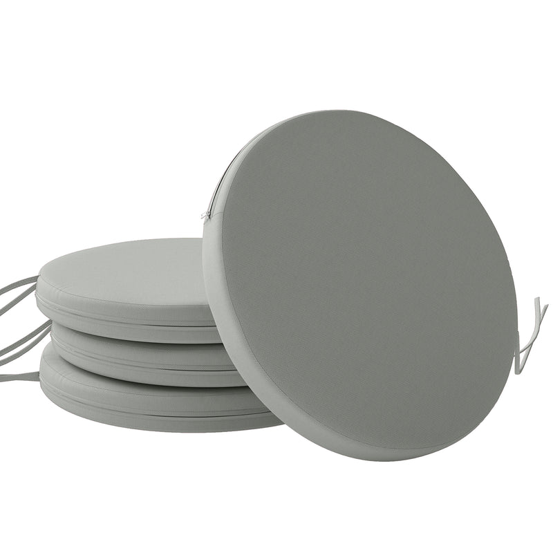 Outdoor Seat Cushions Set of 4 for Comfortable and Safe Garden Chairs Light Grey