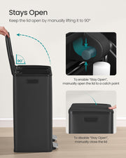 Pedal bin styled in a modern kitchen setting