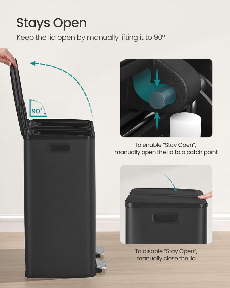 Pedal bin styled in a modern kitchen setting