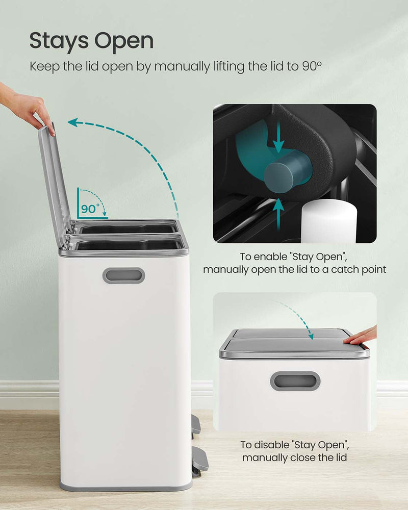 Pedal bin styled in a modern kitchen setting