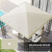 3m x 3m Gazebo Frame Replacement Canopy Cream Weather Resistant by Outsunny