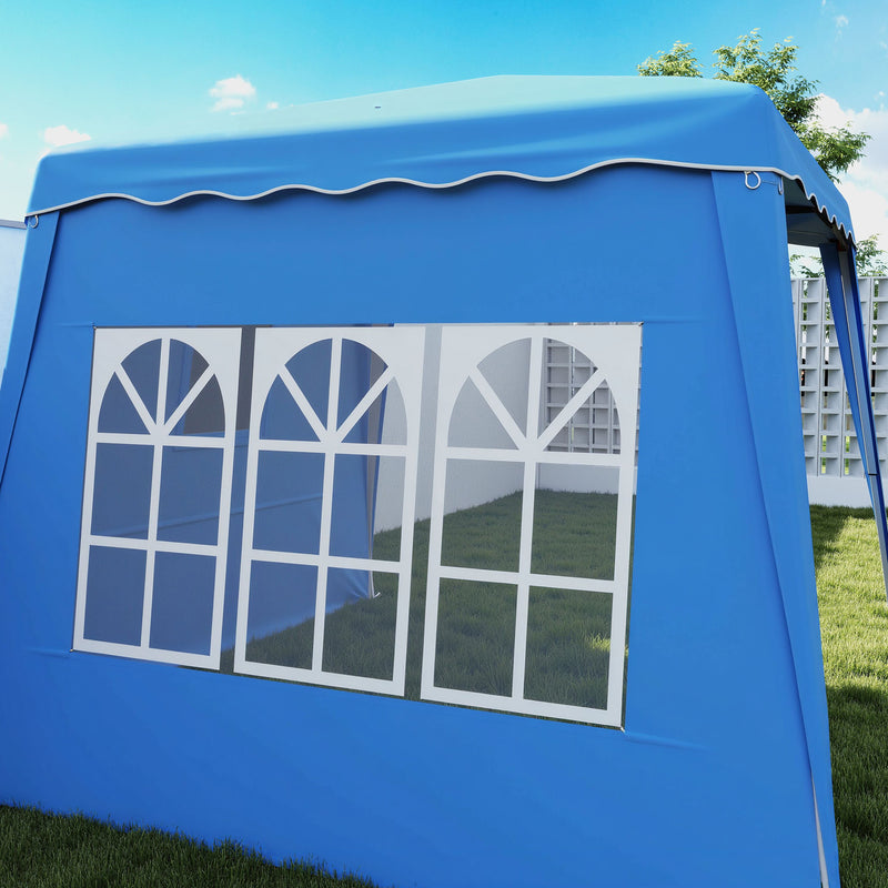 Blue 2.4 x 2.4m UV50+ Pop Up Gazebo for Garden and Outdoor Events by Outsunny