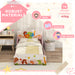 Cute Animal Themed Toddler Bed with Safety Rails 143 x 77 x 60cm by AIYAPLAY