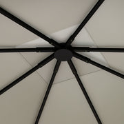 Gazebo Canopy Replacement for 3 x 3 m Frame with Sun and Rain Protection Grey Outsunny