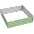 Steel Raised Garden Bed for Easy Outdoor Planting and Strong Plant Protection Light Green