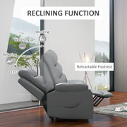 Electric Riser Recliner Chair with Massage and Lift Assist for Elderly Living Room Use Grey