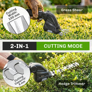 Cordless Hedge Trimmer and Grass Shear for Easy Garden Maintenance Black AOSOM