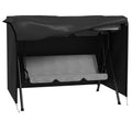 Garden Swing Chair Cover Waterproof Weatherproof Protection for Three Seater Black AOSOM