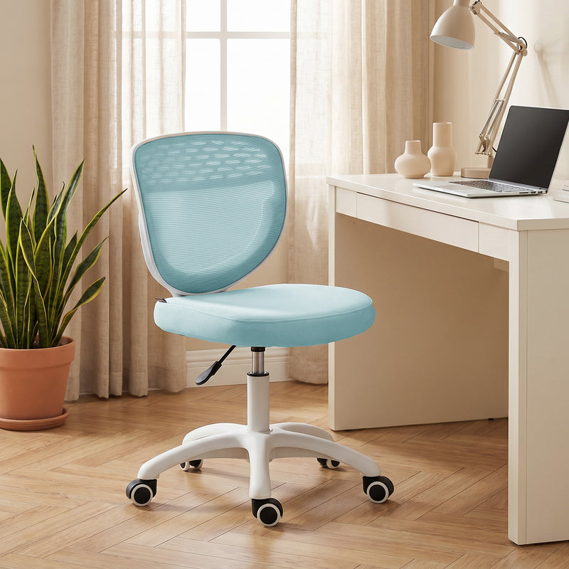 Compact Desk Chair for Small Bedrooms or Home Offices with Mesh Back
