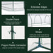 Set of 2 Clear Tunnel Greenhouses with Roll-up Door Steel Frame and Plastic Cover by Outsunny