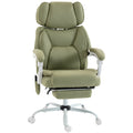 Massage Office Chair with Heat and Recline for Back Relief and Comfort Lime Green White