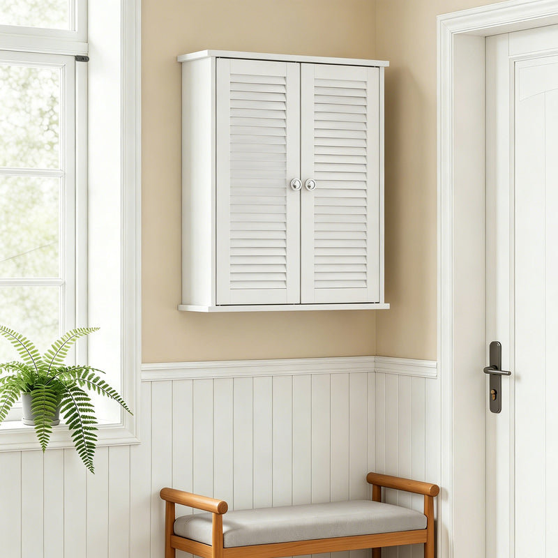 Bathroom Wall Cabinet White - image 8