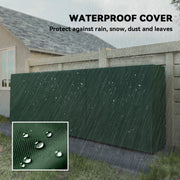 Heavy Duty Metal Firewood Rack with Waterproof Cover Ideal for Indoor Outdoor Use Dark Green