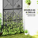 Black 6.5ft Freestanding Metal Garden Privacy Screen Decorative Panel by Outsunny