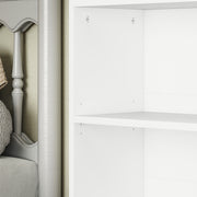 White 6 Shelf Wooden Bookcase Storage Unit for Home or Office Use