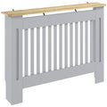 Radiator Cover with Shelf for Extra Storage and Heat Circulation Grey Homcom