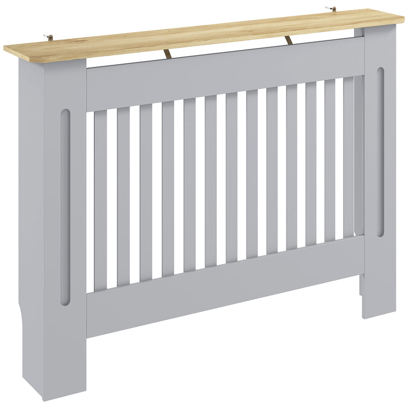Radiator Cover with Shelf for Extra Storage and Heat Circulation Grey Homcom